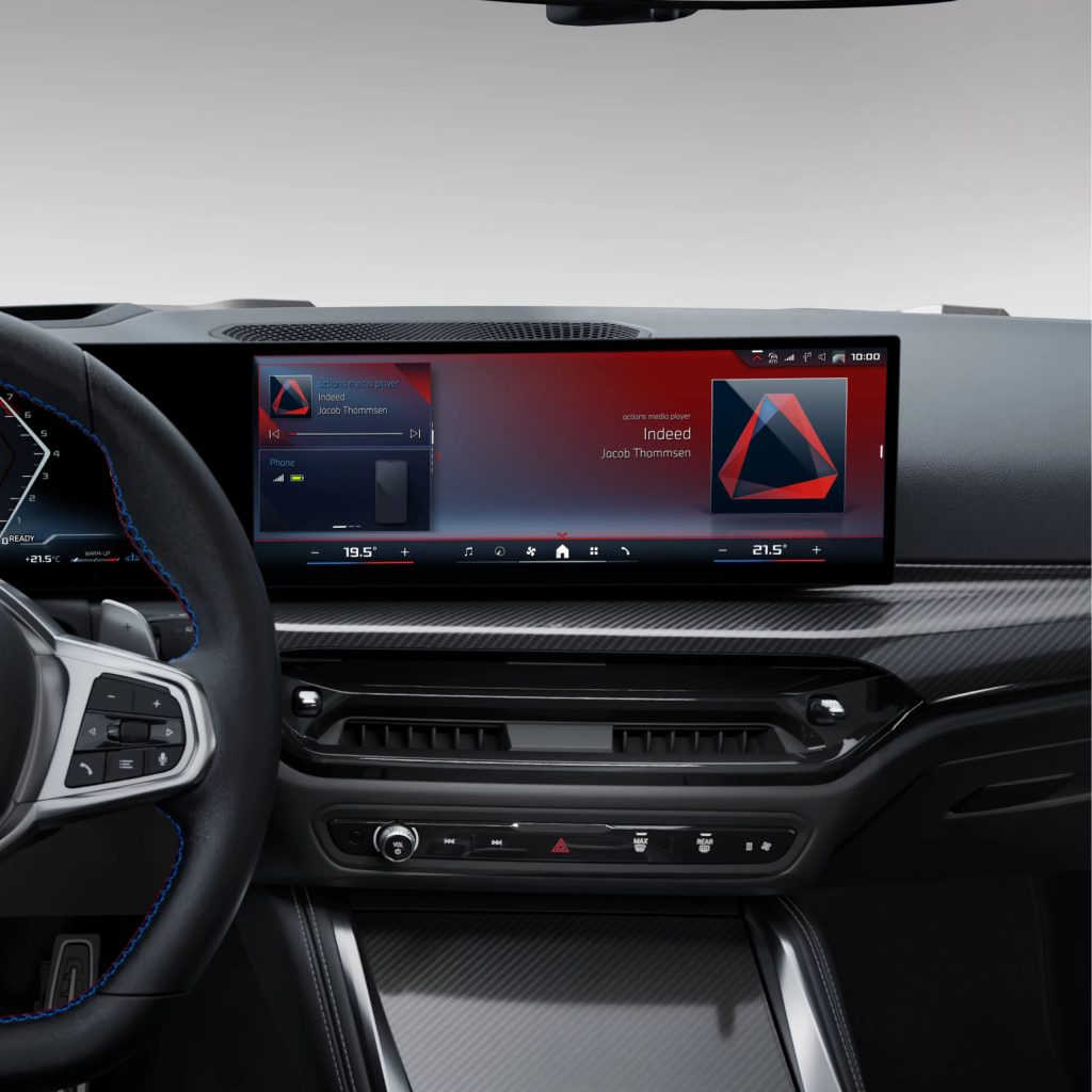BMWオペレーティング・システム8.5では、タッチ操作、音声コントロール、BMW iDriveコントローラーを介して、すべてのメニューをダイレクトに操作できます。また、QuickSelectコンセプトに基づく新たなホーム・スクリーンでは、画面下部に配置されたアイコンによって、メイン・メニューや電話、エア・コンディショナーなど頻繁に使用する機能に直接アクセスできます。